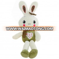 Cute new plush toy rabbit doll can print Logo