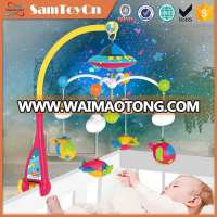 R C hanging plastic musical toys baby mobiles with projector