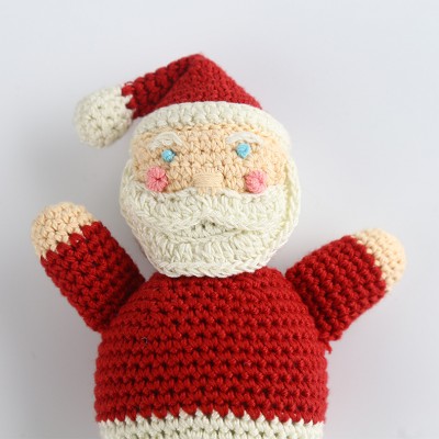 Custom hand-knitted wool stuffed small crafts toy cartoon handmade Christmas craft doll