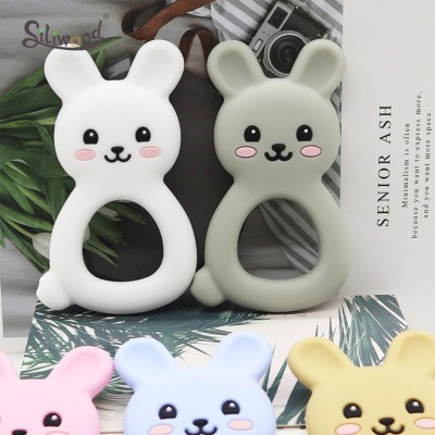 2020 Amazon hot sales Baby supplies silicone bunny baby teether molar stick children toy supplier