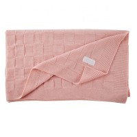 super soft solid color cotton knitted baby hollow blanket