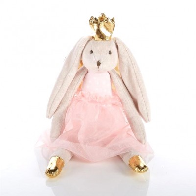 baby toys girl dress angel soft plush stuffed toy pink bunny soft toy  Rabbit with crown