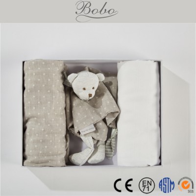 Baby gifts 100% cotton woven throw blanket