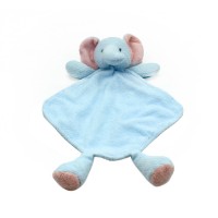 Wholesale Baby Comfort Towel Cute Elephant Head Plush Stuffed Toy Soft Touch Security Blankets